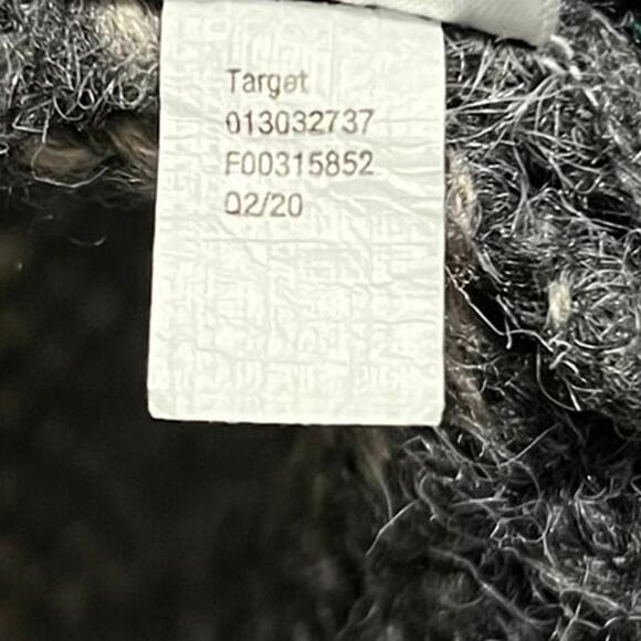 Universal Thread Charcoal Gray Chunky Knit Mock Neck Leopard Print Sweater Sz M - Picture 6 of 6